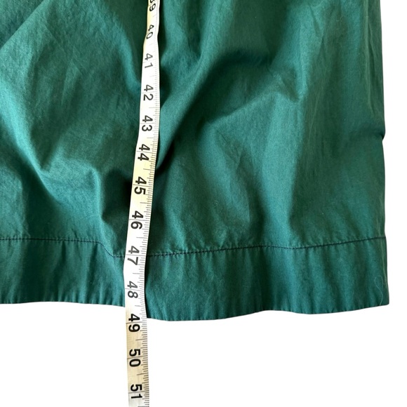 Sea NY Sibylle Solid Dress Forest Poplin Tiered Skirt Ruffle Pockets Medium - Picture 14 of 14